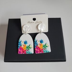 ☀️Pineapple Floral Statement Earrings